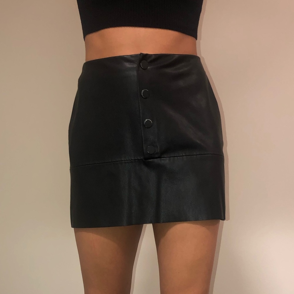 Zara leather mini skirt